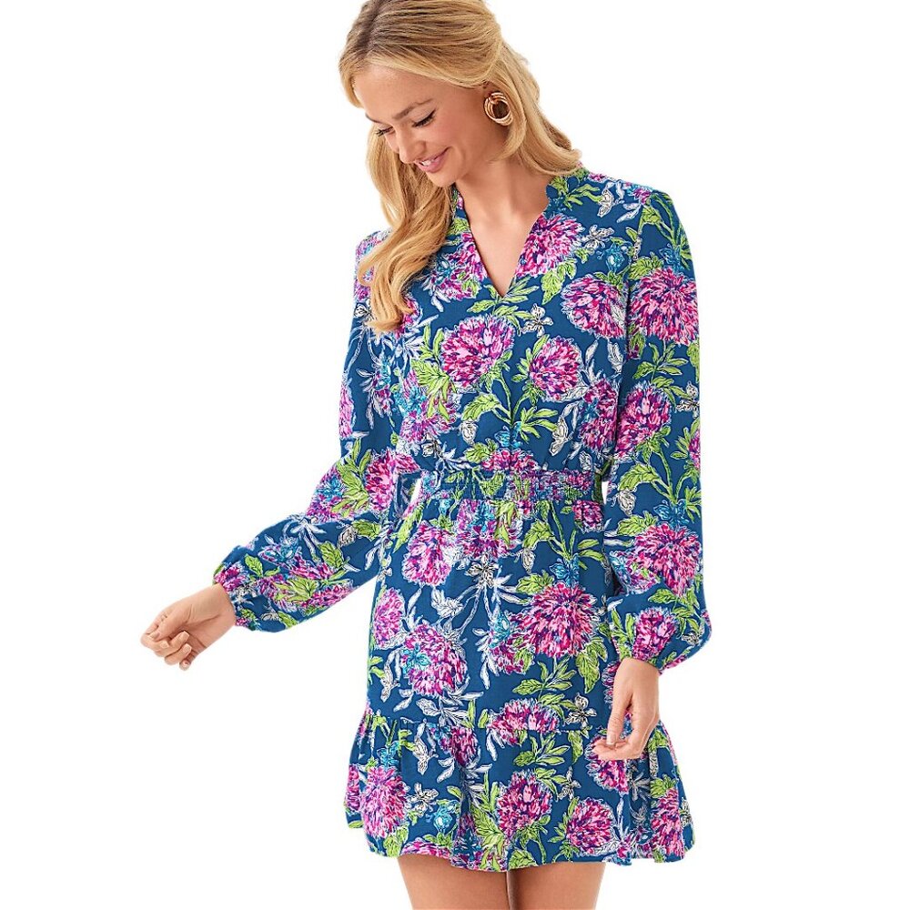 Lilly Pulitzer Easy Fit Axton Dress in Multi/Dahlia Licious NWT - Size 12